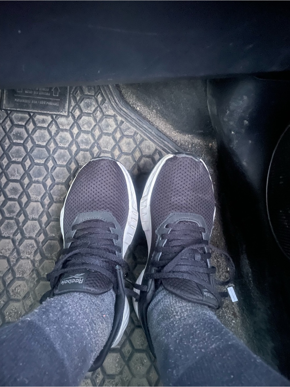 Reebok Black and White Athletic Running Shoes